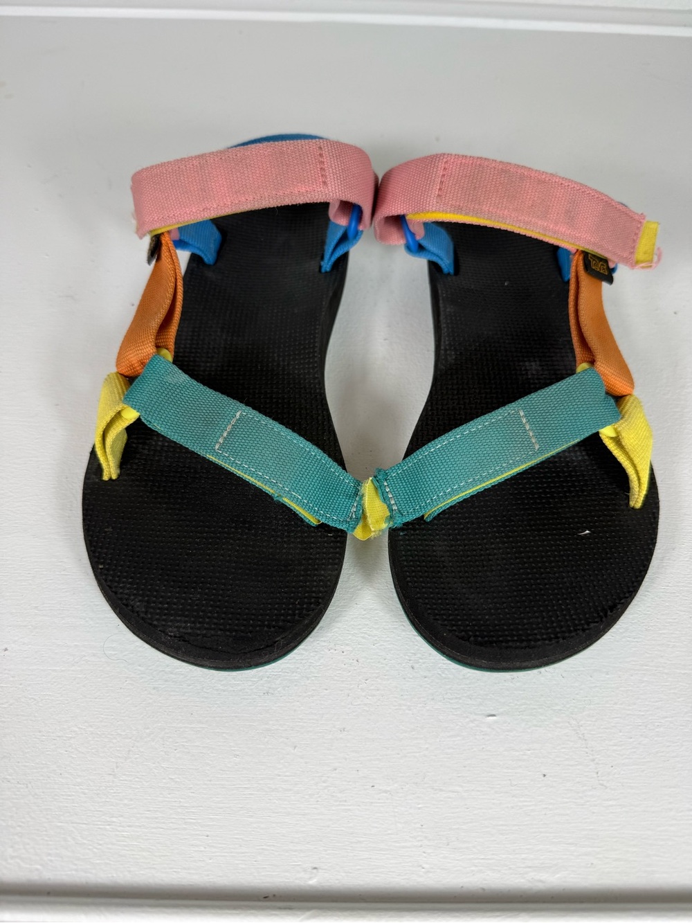 Teva Multicolor Strap Sandals - Pink, Teal & Yellow
